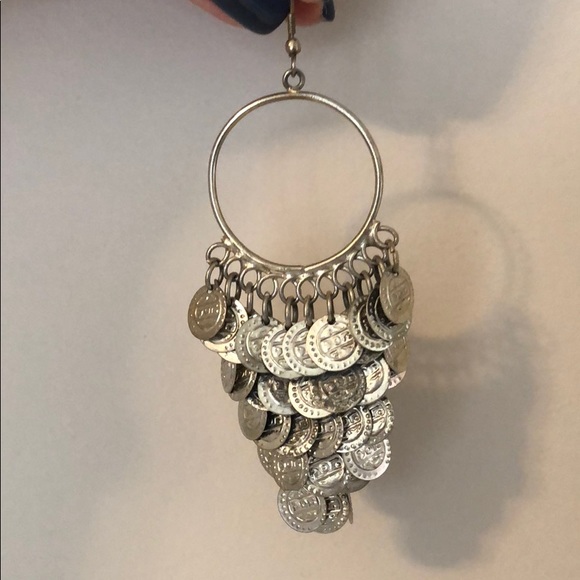 Dangly Coin Earrings - Picture 2 of 2